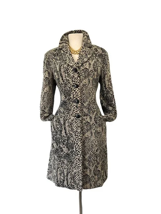 St. John Collection Santana Knit Jacket Snake print Pockets Blazer 10 - Picture 2 of 5
